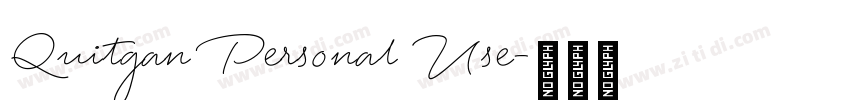 Quitgan Personal Use字体转换
